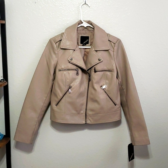 Nwt Collectionb New York, Moto Jacket, Color Mink, Size M - Picture 3 of 12